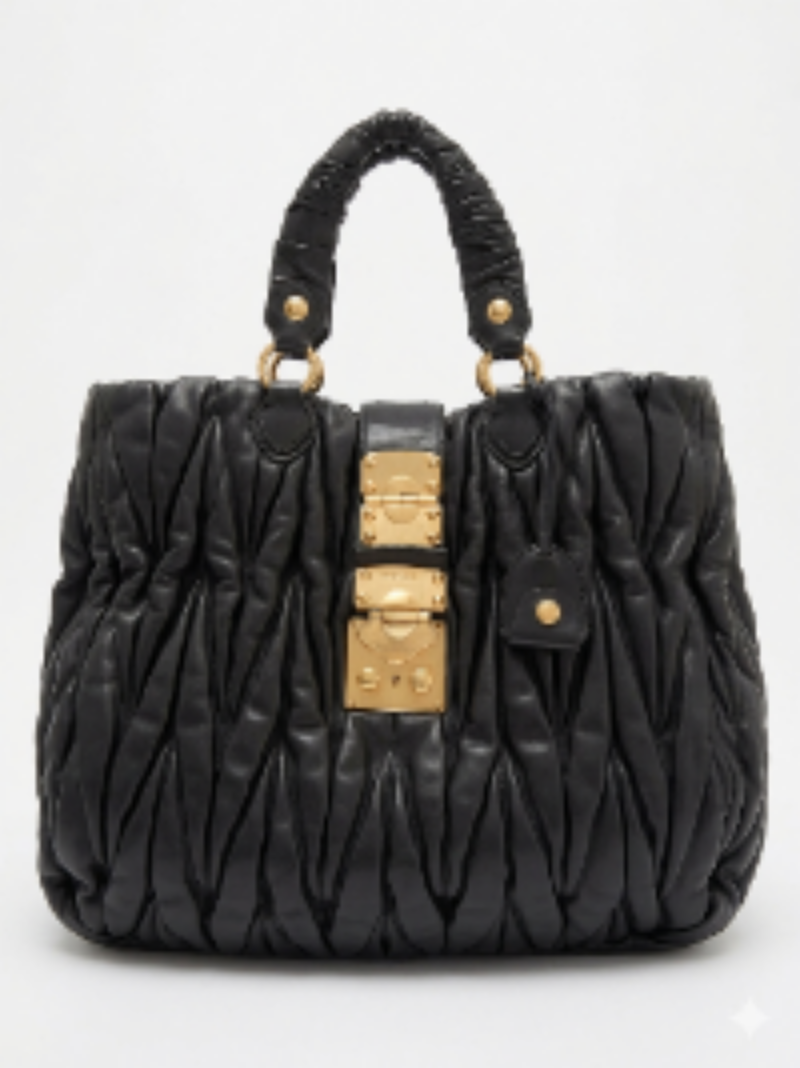 Bolso De Hombro De Piel Acolchada Matelassé