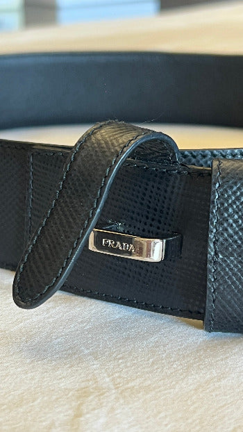 Cinturón cuero Saffiano de PRADA