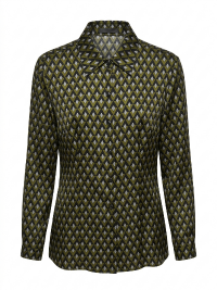 Camisa vindage Prada - Estampado geométrico Seda / Satén