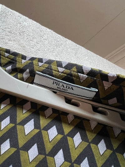 Camisa vindage Prada - Estampado geométrico Seda / Satén