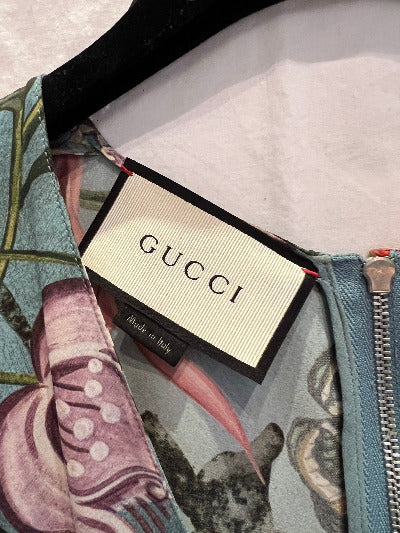 Vestido Gucci Flora Snake seda segunda mano