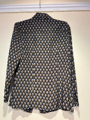 Camisa Vintage de Seda Prada – Pre-Loved Estampado Satén