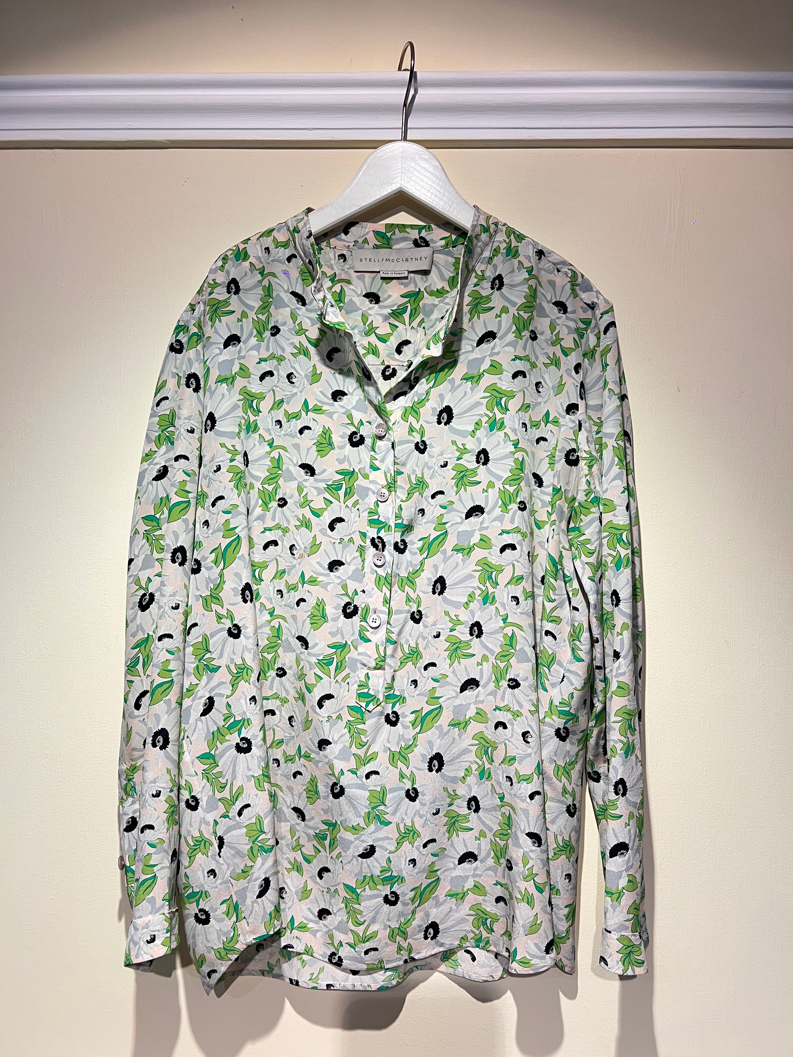 Camisa 100% Seda Stella McCartney Estampado Floral – Pre-Loved