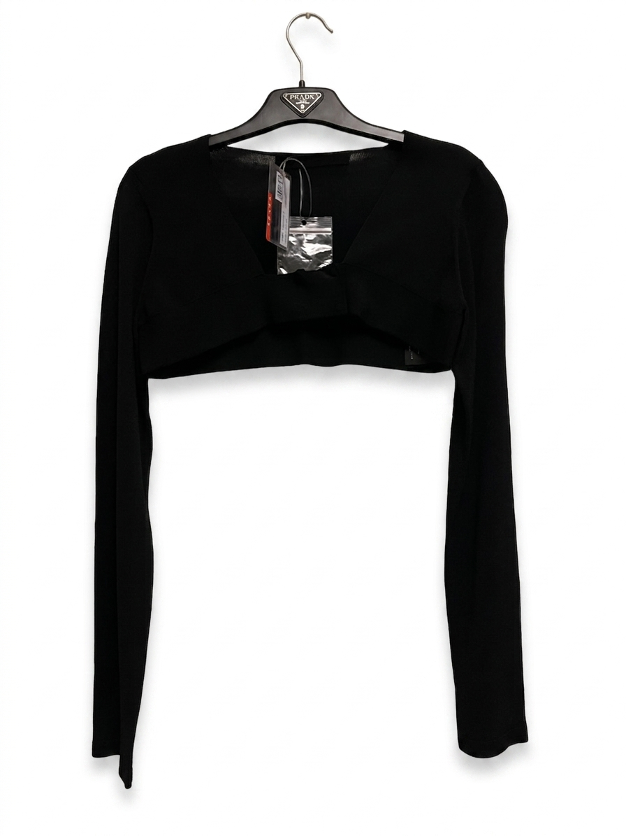 Bolero Prada Punto Lana y Cachemir Negro – Pre-Loved