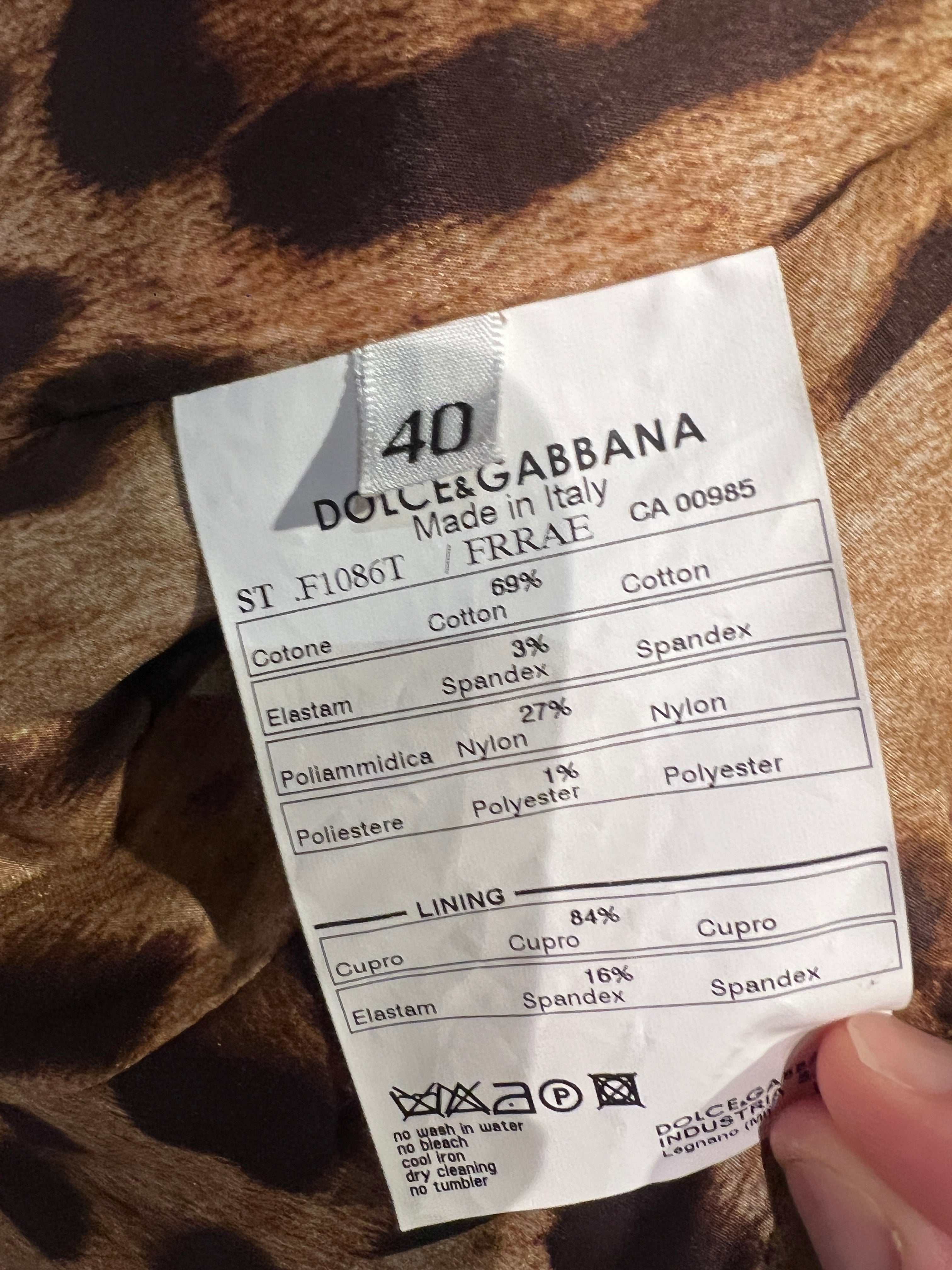 Blazer Dolce & Gabbana Raya Diplomática Forro Leopardo – Pre-Loved 2009