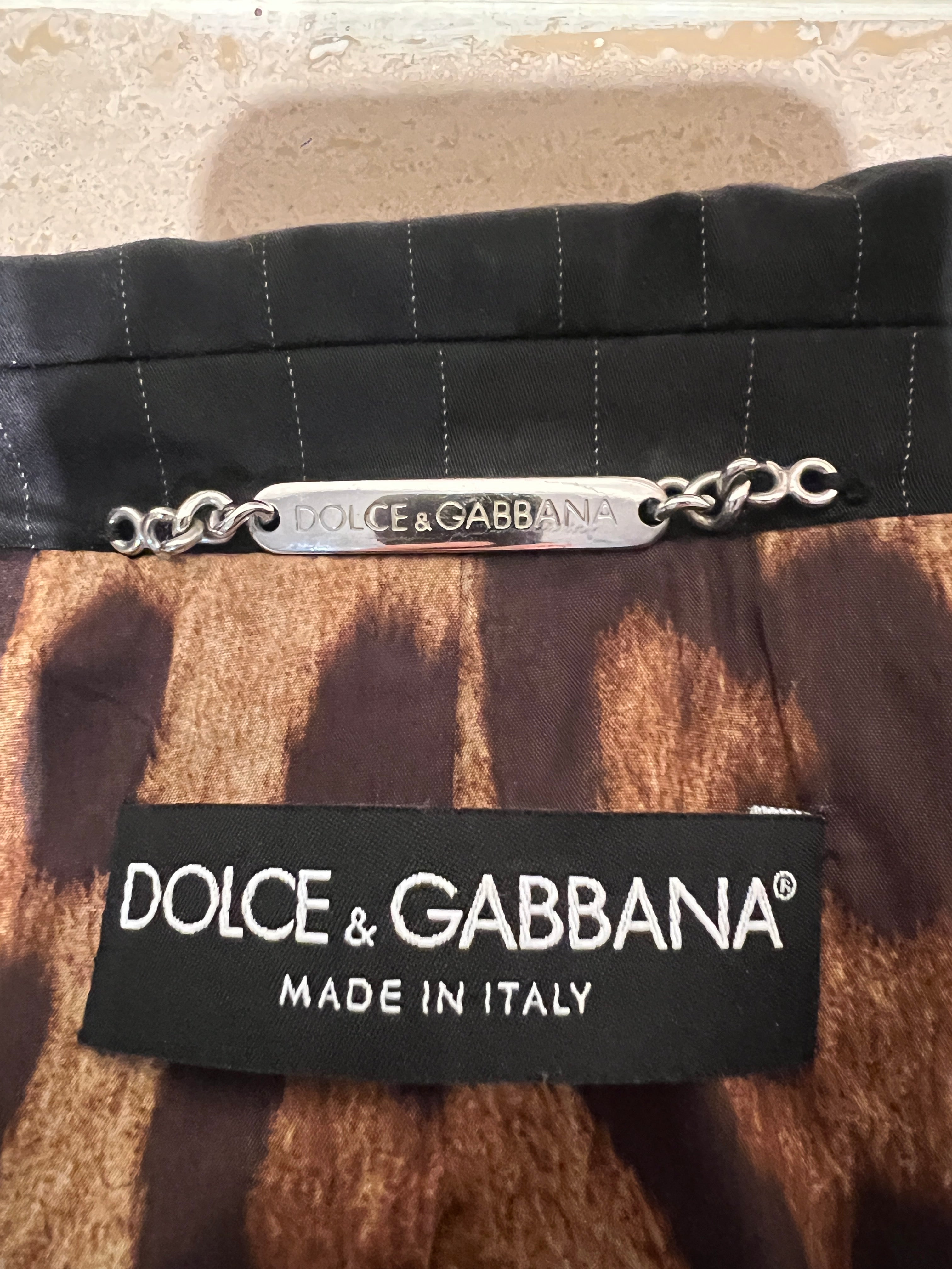 Blazer Dolce & Gabbana Raya Diplomática Forro Leopardo – Pre-Loved 2009