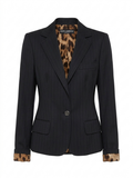 Blazer Dolce & Gabbana raya diplomática forro leopardo segunda mano