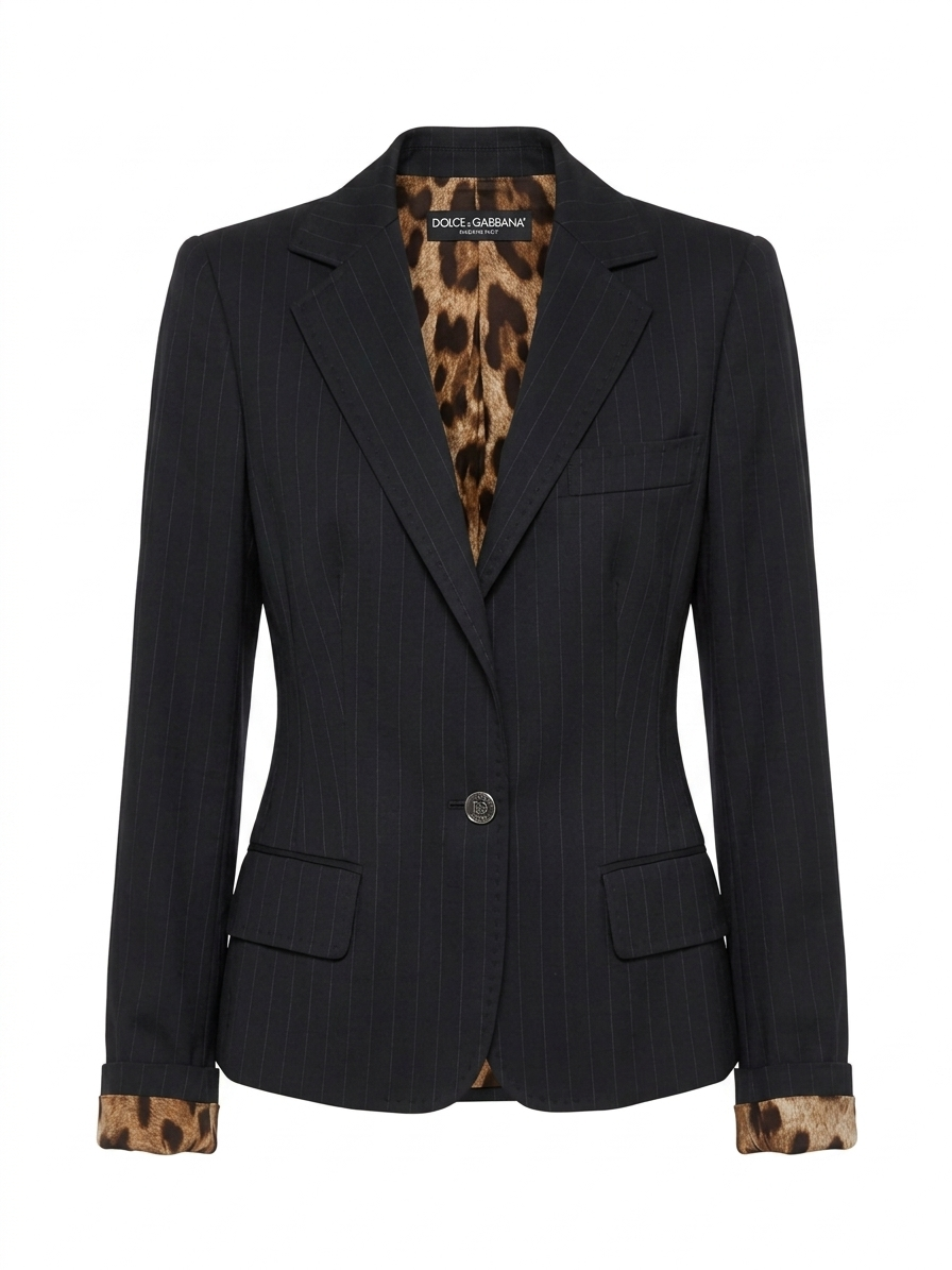 Blazer Dolce & Gabbana Raya Diplomática Forro Leopardo – Pre-Loved 2009