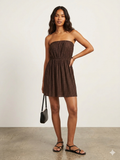 Vestido Mini Palabra de Honor Prada Tejido Plisado – Pre-Loved Talla S