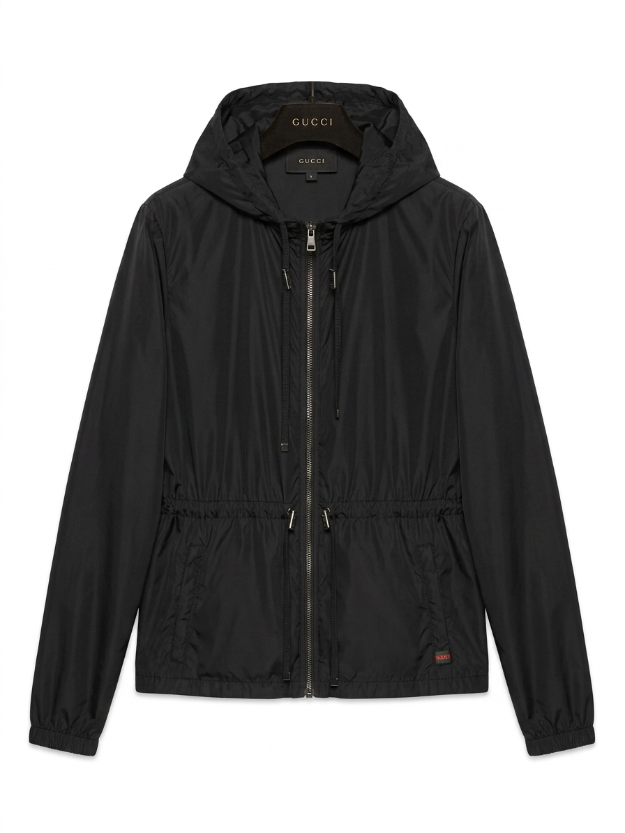Chubasquero Nylon Gucci – Pre-Loved Talla L Negro